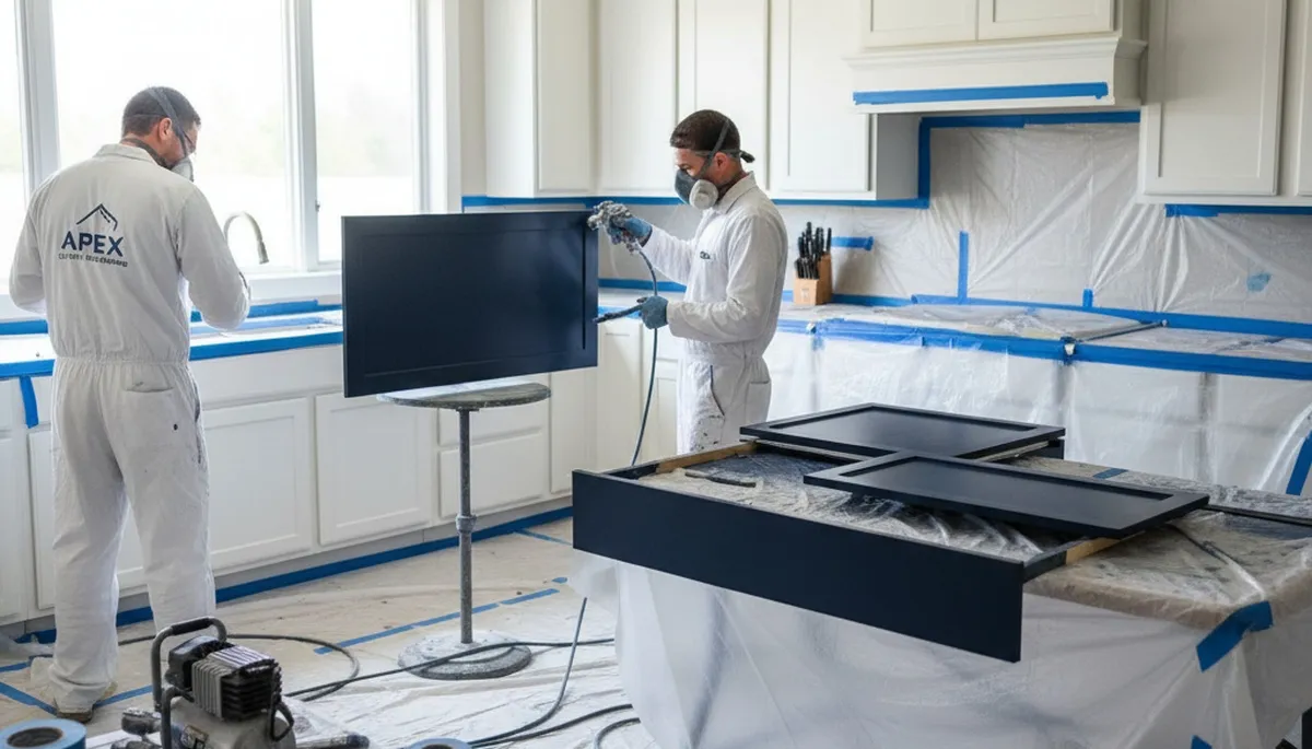 Cabinet painting in Santa Rosa, CA by Santa Rosa Paint Pros for kitchens and bathrooms