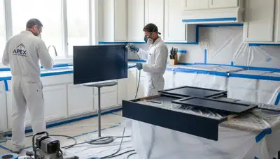 Cabinet painting in Santa Rosa, CA by Santa Rosa Paint Pros for kitchens and bathrooms