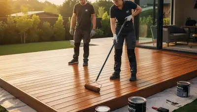 Deck staining in Santa Rosa, CA for UV and moisture protection on outdoor wood decks