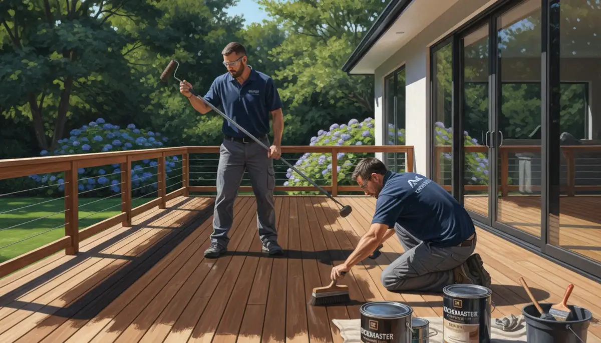 Deck staining service in Santa Rosa, CA protecting and refreshing outdoor wood decks