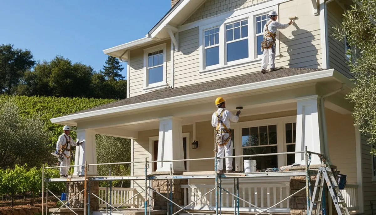 Professional painter in Santa Rosa, CA providing residential and commercial painting services