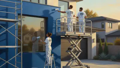 Santa Rosa, CA house painters applying exterior paint for durable, weather-resistant home protection