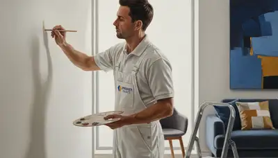 Santa Rosa, CA painter repairing wall paint touch-ups with clean color matching and durable finish