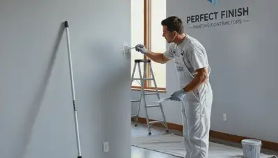 Santa Rosa, CA painter repairing wall paint touch-ups with precise color matching and clean finish