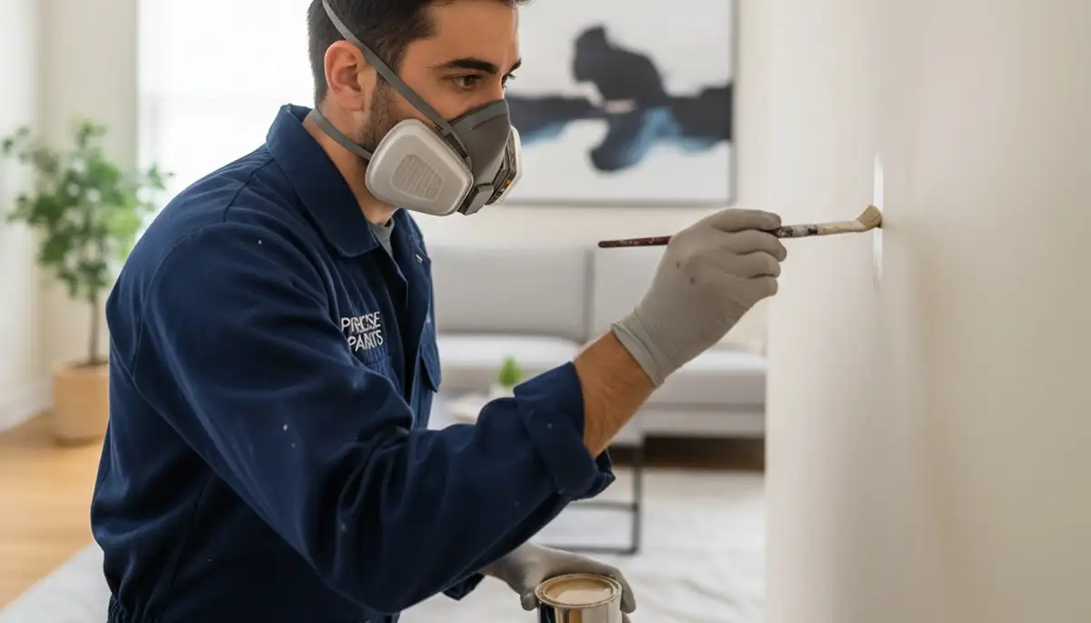 Santa Rosa painter repairing wall paint touch-ups with clean color matching and durable finish