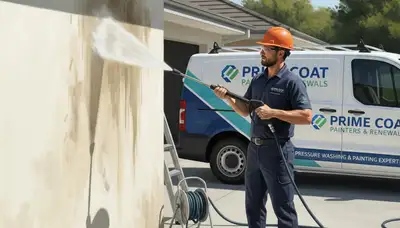 Santa Rosa Paint Pros pressure washing home exterior in Santa Rosa, CA