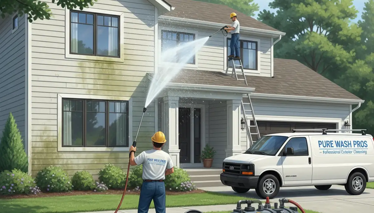 Santa Rosa, CA vinyl siding pressure cleaning for a home exterior by Santa Rosa Paint Pros